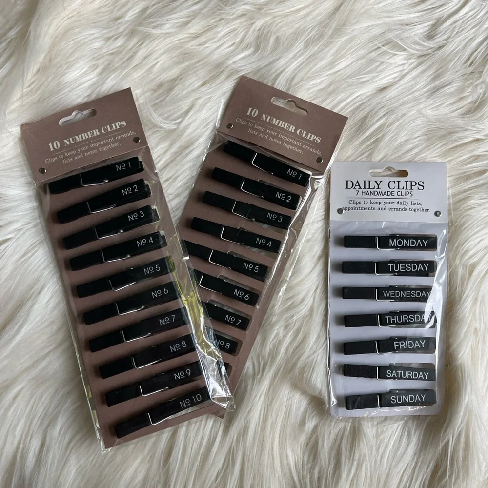 NWT Sheffield Home Set of 3 Close Pin Clips